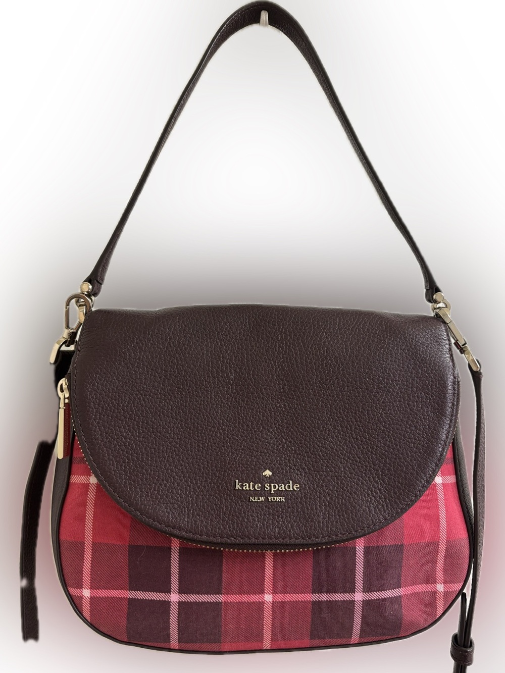 Kate spade Leila flap plaid crossbody/shoulder bag - Like New